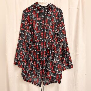 Primark 2014 Denim&Co Black and Red Parka with London Motif